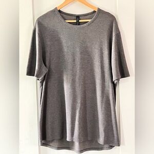 Lululemon Men's XXL Shift Stitch Waffle Knit Taupe Crewneck 2X Large Shirt Tee